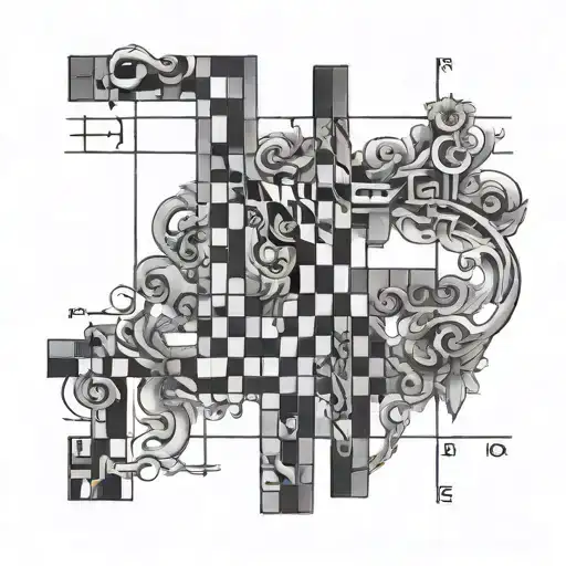 crossword with names sophia freya marc and li-shah tattoo design idea