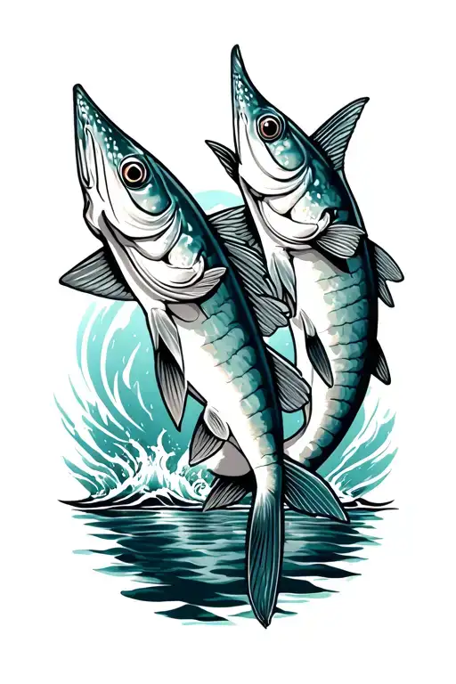 King Mackerel memorial tattoo for dad tattoo design idea