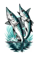 King Mackerel memorial tattoo for dad tattoo design idea