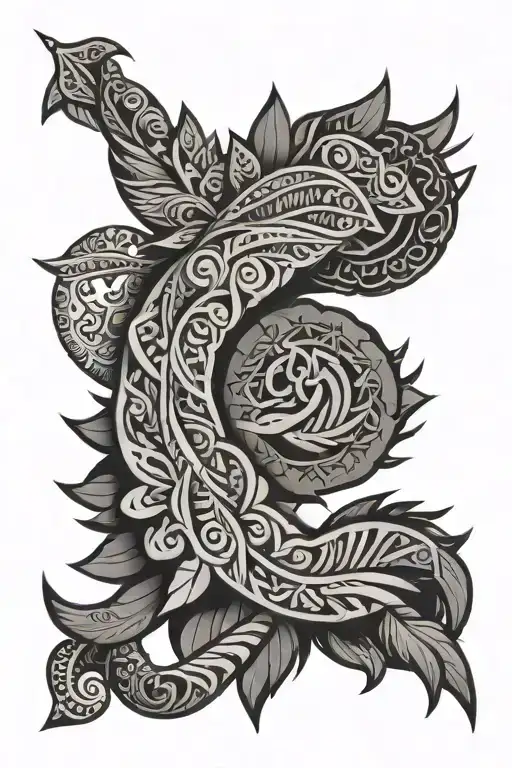 philippine tribal resilience growth strength tattoo design idea