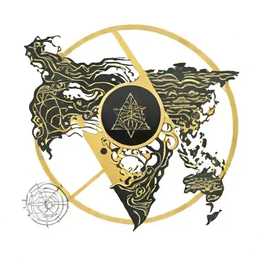 vinyl record inspired by Kintsugi philosophy themed tattoo in gold tattoo design idea