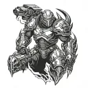 doom slayer tattoo design idea