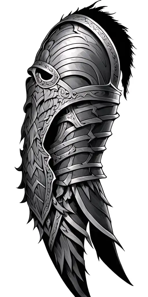 Viking tribal Armor tattoo design idea