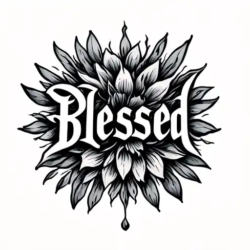 "Blessed " Symbol of highly blessed by god,he is guardian,he protect me in every situation ,he is my friend,he gave me everything,  tattoo design idea
