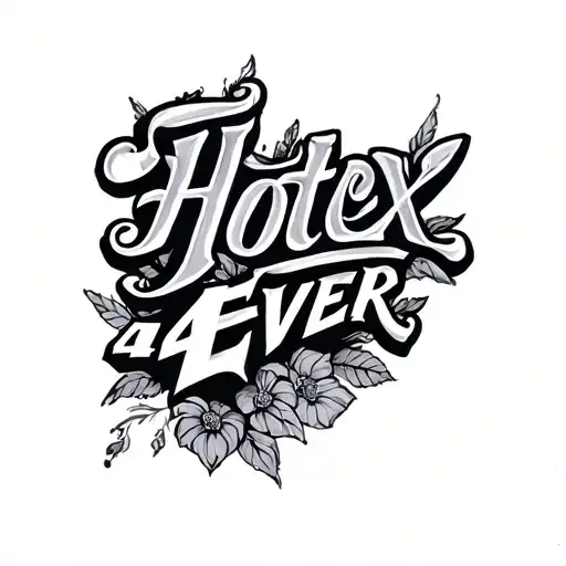 TEXT HOTEX 4 EVER tattoo design idea