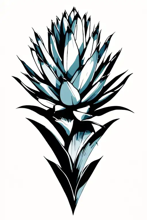 Agave plant tattoo design idea