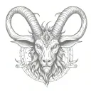 baphomet head tattoo design idea