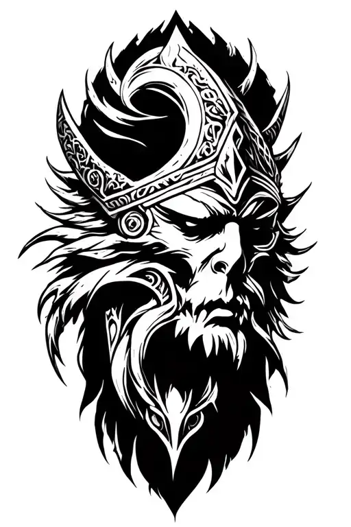 Norse god tattoo design idea
