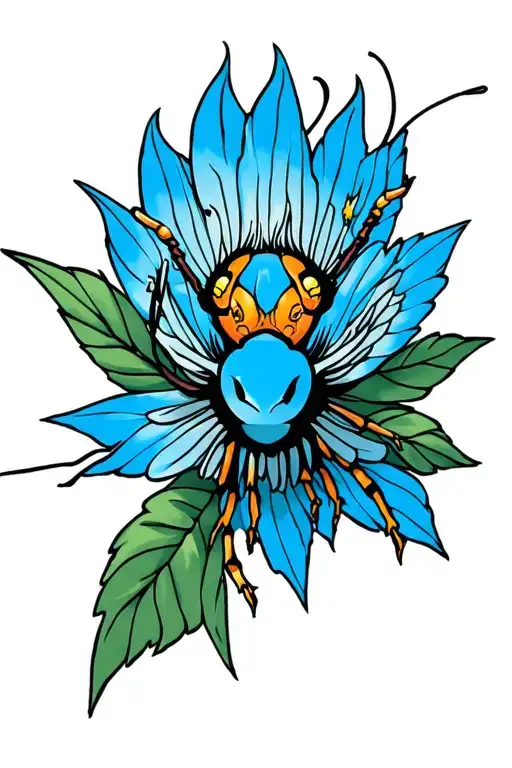 hornet flying tattoo design idea