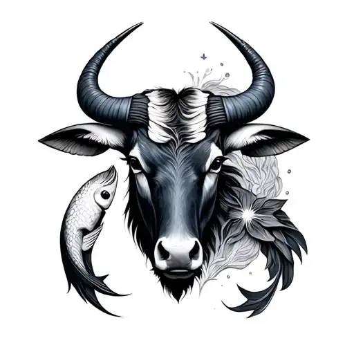 Taurus And Pisces tattoo design idea