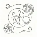 scorpio and taurus zodiac sign tattoo design idea