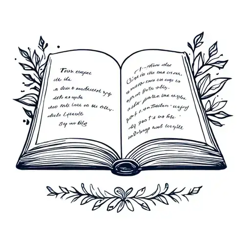 bookish theme with fantasy elements inspired tattoo design idea