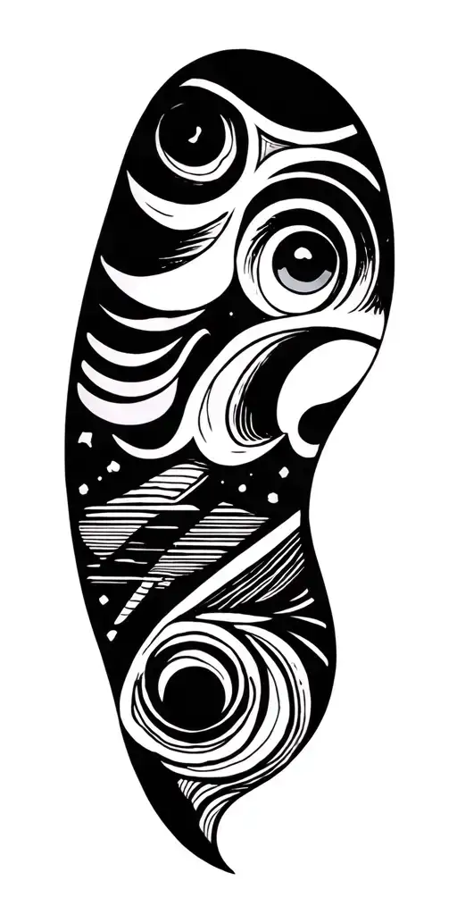 Arc en Ciel following the arrival of a child tattoo design idea