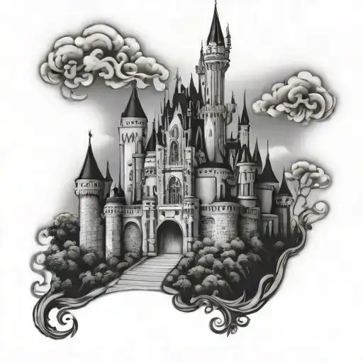 Disney Castle tattoo design idea