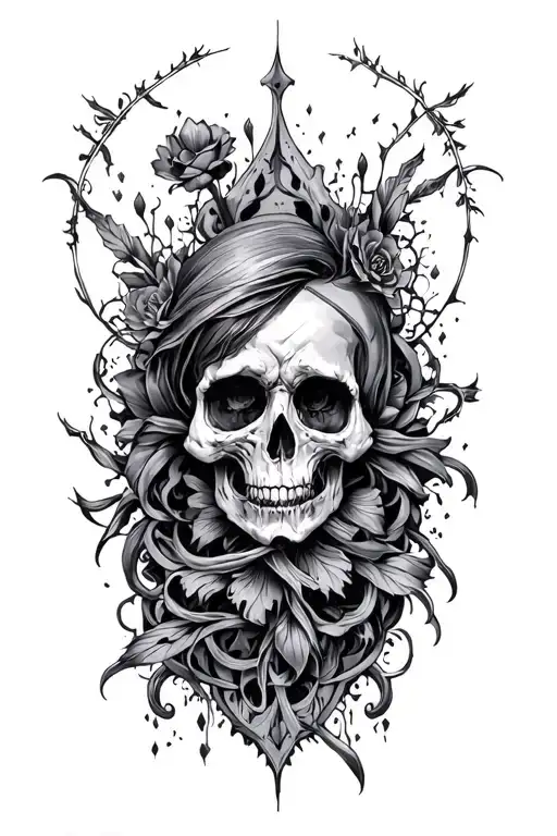 dark gothic inspired tattoo tattoo design idea