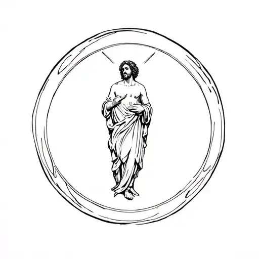 patron saint sebastian tattoo design idea