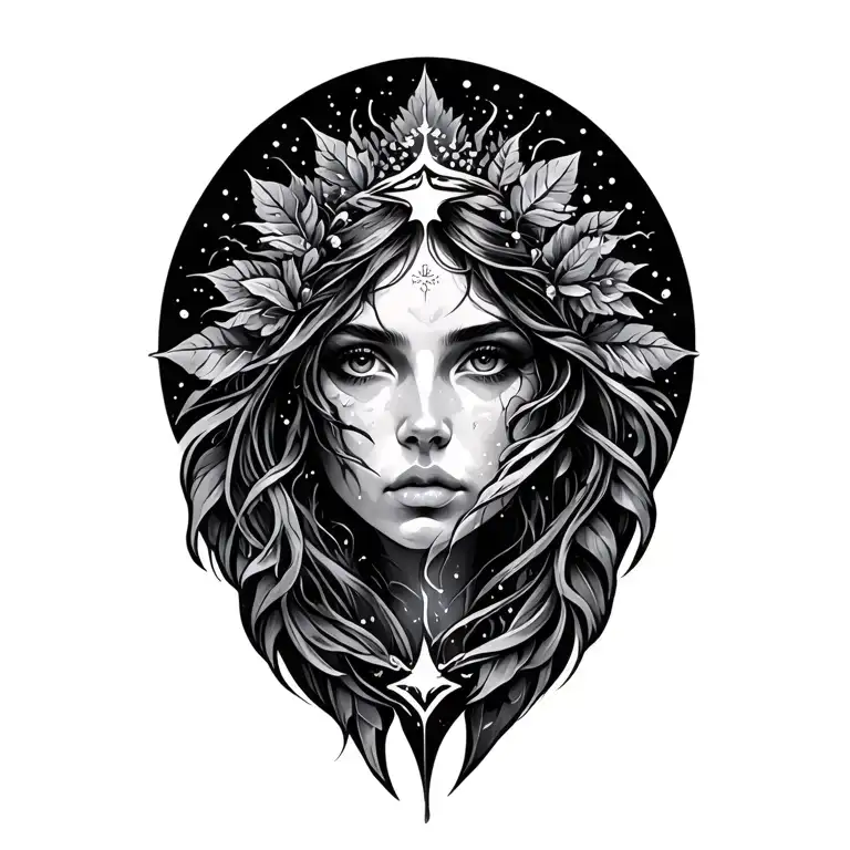 winter solstice tattoo design idea