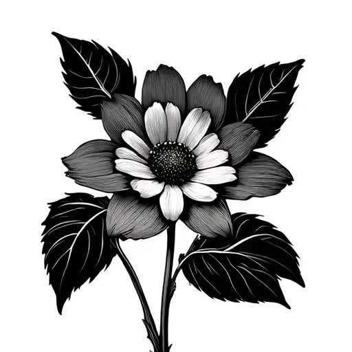 A flower in a vase minimalist tattoo design idea