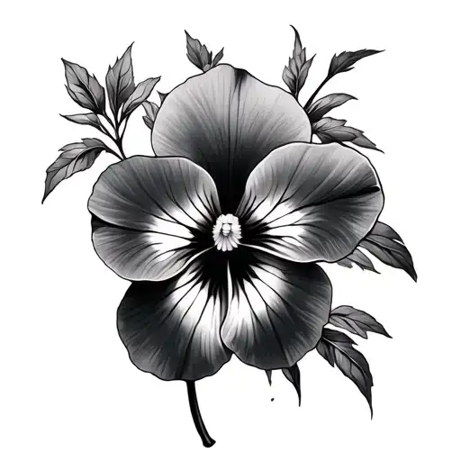Viola Flower tattoo design idea