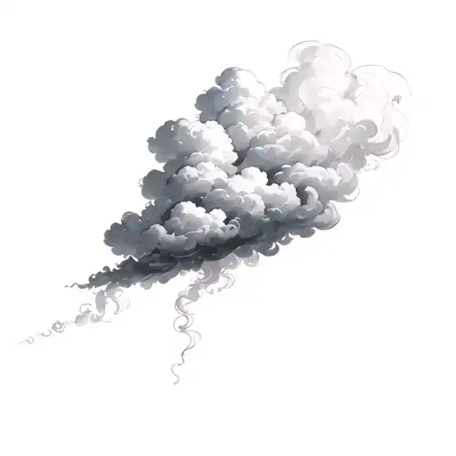 Filler Clouds and Smoke tattoo design idea