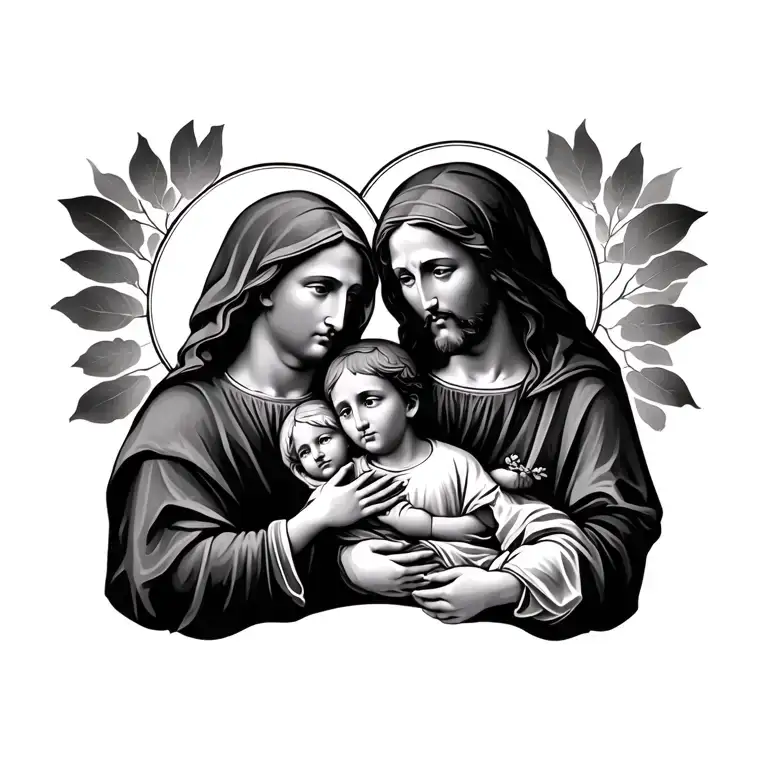 Holy Family tattoo design idea