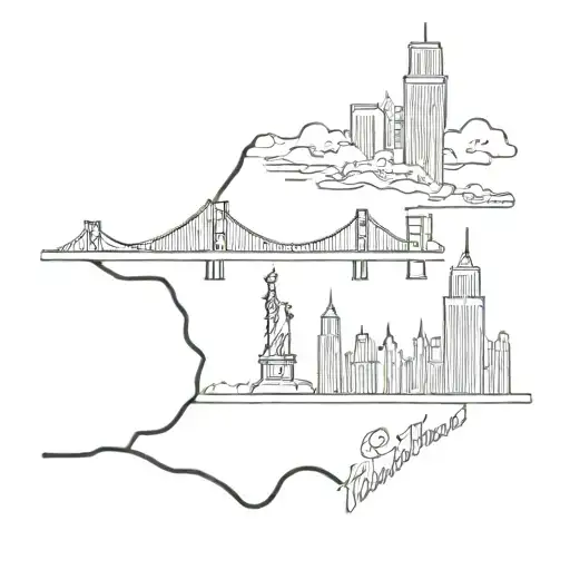 best friend tattoo about new york city and broadway musicals tattoo design idea