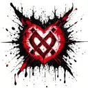 bind rune that symbolizes eternal love tattoo design idea