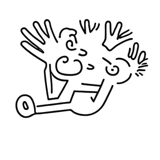 keith haring style tattoo design idea