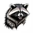 Tactical Raccoon tattoo design idea