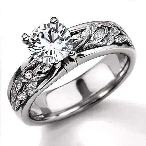 wedding ring soulmate tattoo design idea