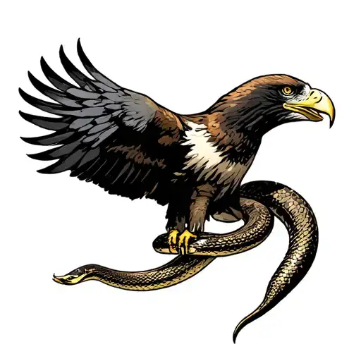 douglas az and agua prieta border sonora border eagle eating a snake tattoo design idea