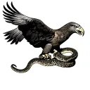 douglas az and agua prieta border sonora border eagle eating a snake tattoo design idea