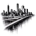 cleveland skyline tattoo design idea