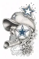 memorial for Dad, Dallas cowboys and bud light beer tattoo design idea