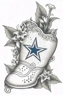 memorial for Dad, Dallas cowboys and bud light beer tattoo design idea
