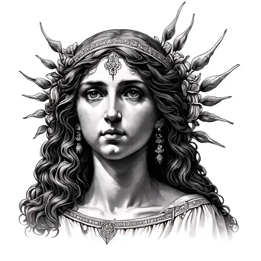 small tattoo of Circe in Greek mythology  tattoo design idea