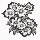 daisy chain tattoo design idea