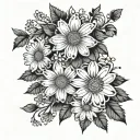 daisy chain tattoo design idea