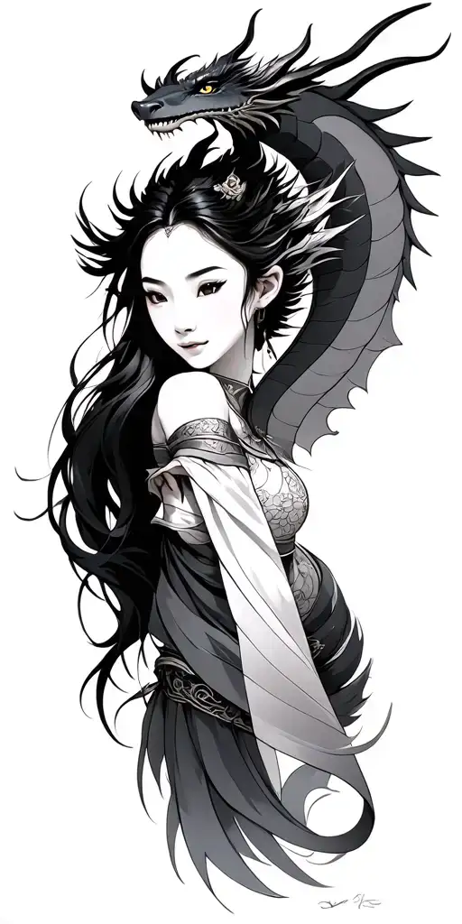 Mulan with Asian accents. Plus Greek philosophy. Maybe another dragon tattoo design idea