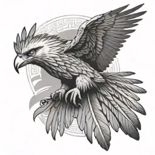 philippine eagle soaring tattoo design idea