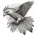 philippine eagle soaring tattoo design idea
