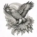 philippine eagle soaring tattoo design idea