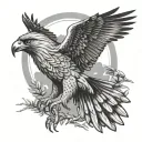 philippine eagle soaring tattoo design idea