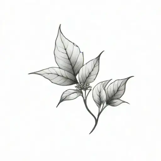 Poinsettia tattoo design idea