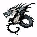 Dragon Nordic touch tattoo design idea
