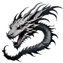Dragon Nordic touch tattoo design idea