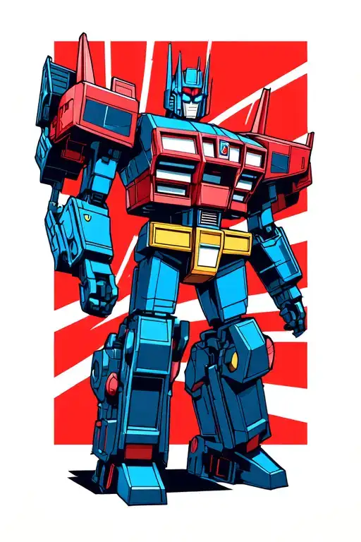 Optimus Prime transformer tattoo design idea