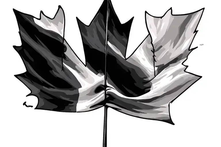 Canada flag tattoo design idea