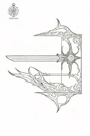 sword on spine tattoo design idea