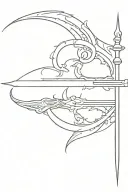 sword on spine tattoo design idea